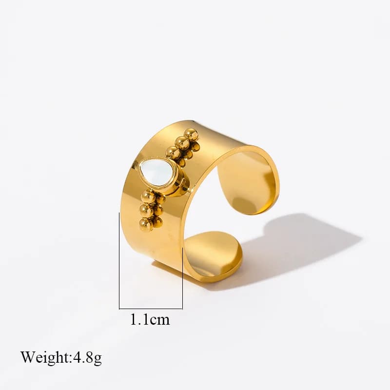 Nhẫn hở điều chỉnh bằng thép không gỉ cho nữ