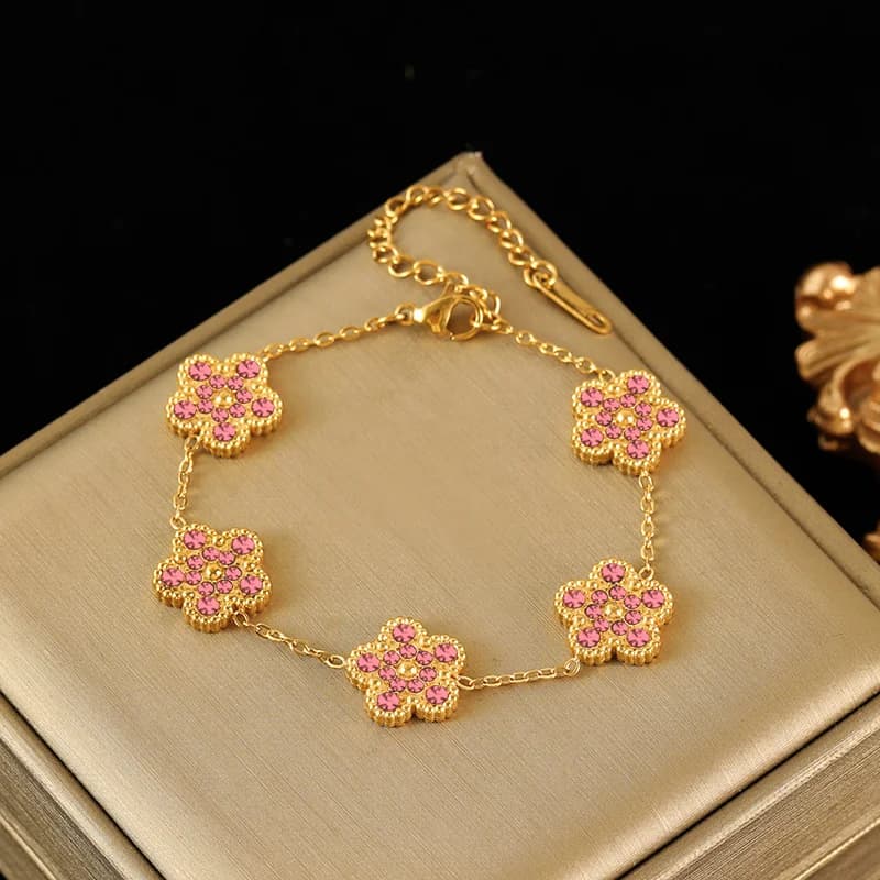 Cubic Zirconia Butterfly Chain Bracelet