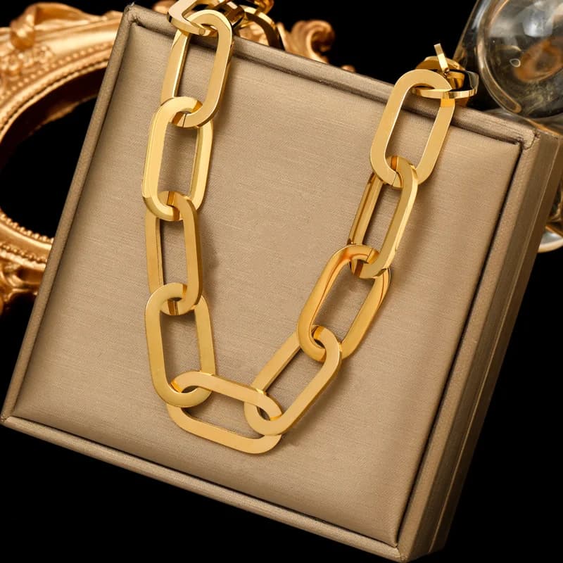 Thick Cuban Chain Choker Necklace