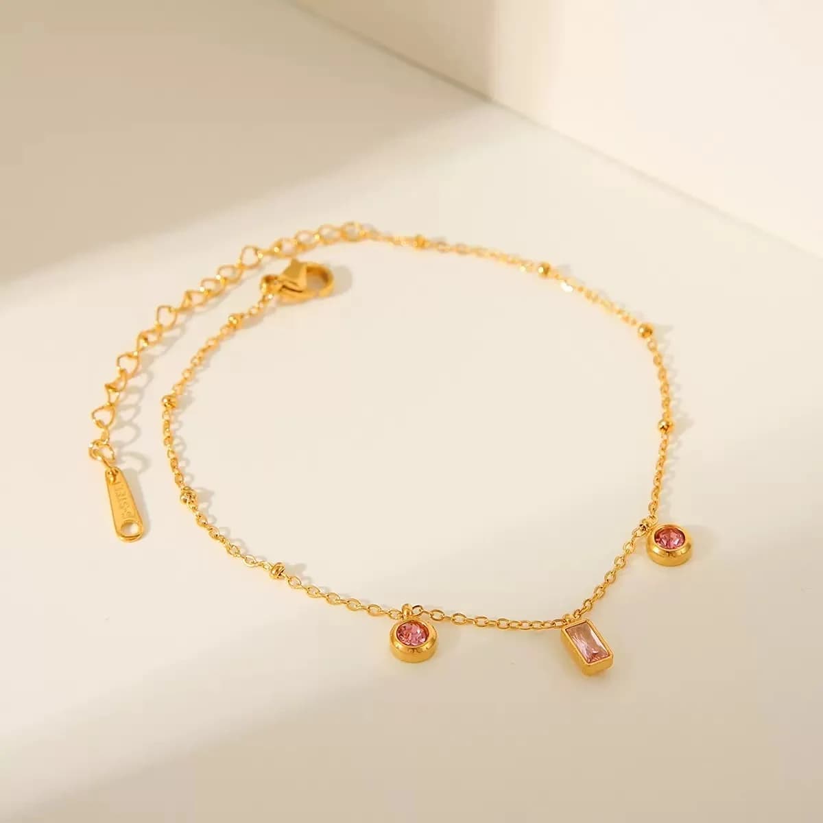 Vòng tay hoa đa sắc đá Zirconia lập phương thép không gỉ 316L