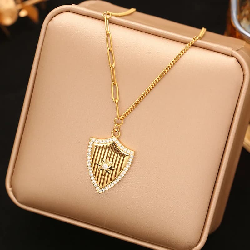 Dây Chuyền Mặt Ngọc Trai Lấp Lánh Mạ PVD