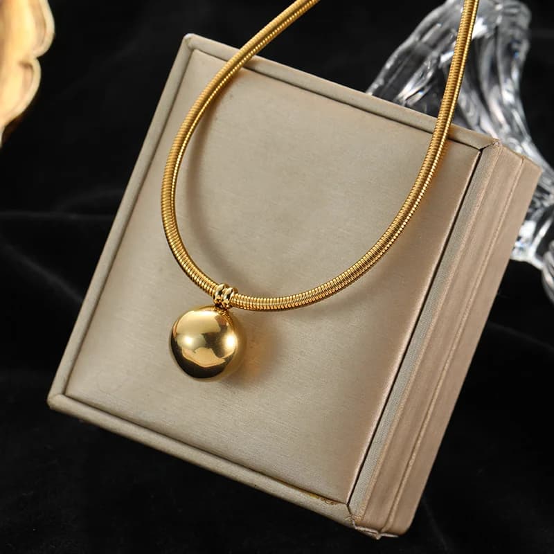 Dây Choker Màu Vàng Hạt Bi Trống
