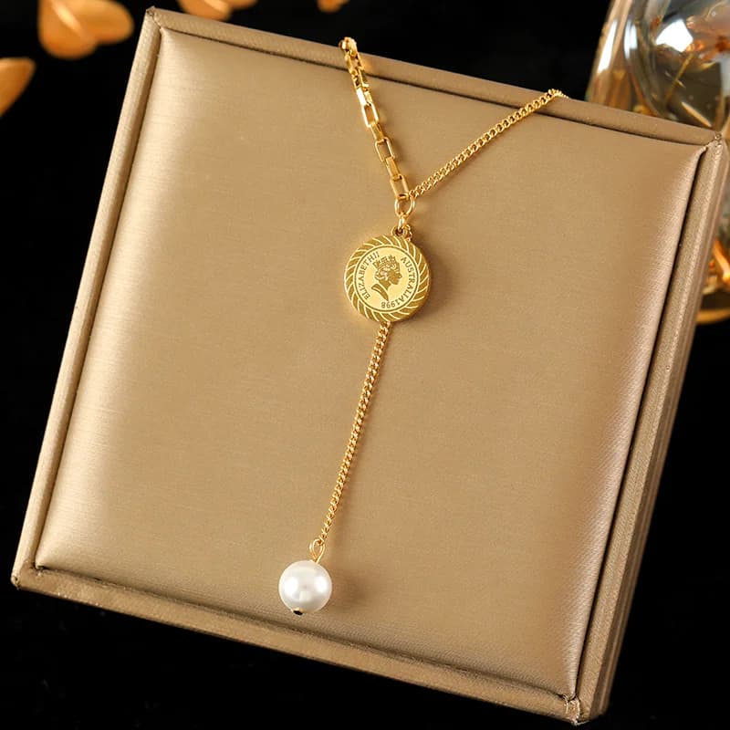 Dây Chuyền Mặt Dài Đá Zircon Trắng