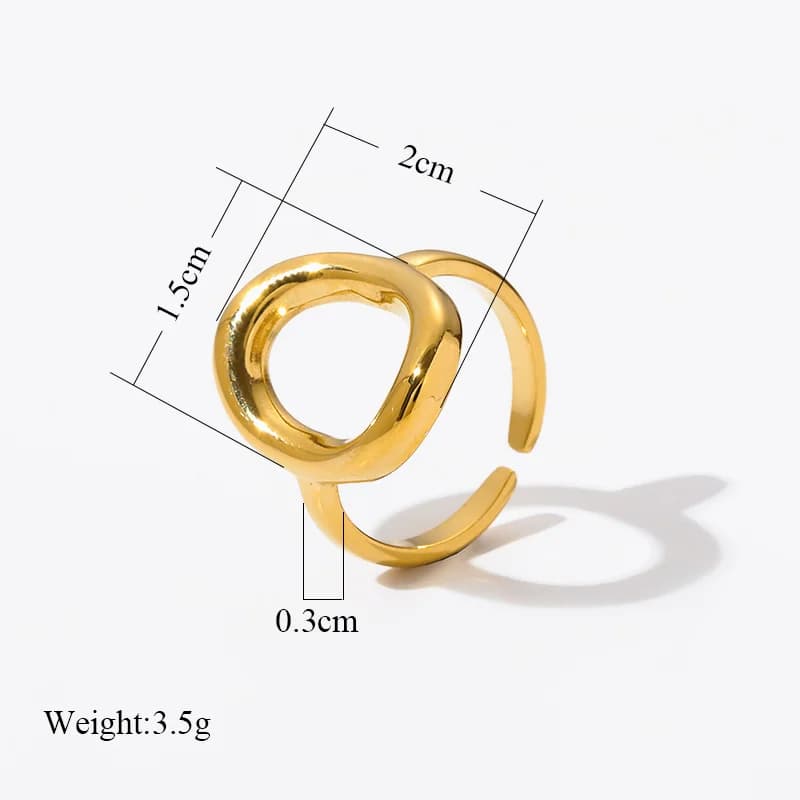 Nhẫn hở điều chỉnh bằng thép không gỉ cho nữ