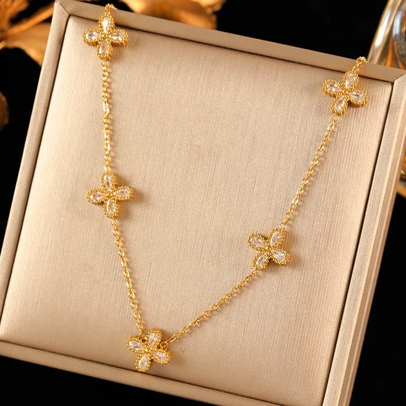 Thick Gold Bead Chain Necklace