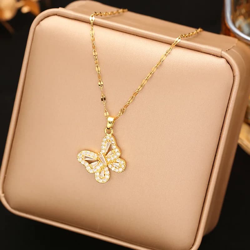 Multilayer Cubic Zirconia Chain Necklace