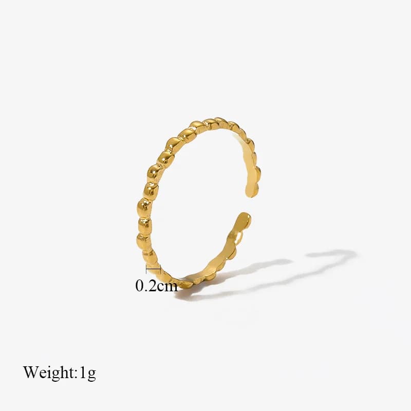 Nhẫn hở điều chỉnh bằng thép không gỉ cho nữ