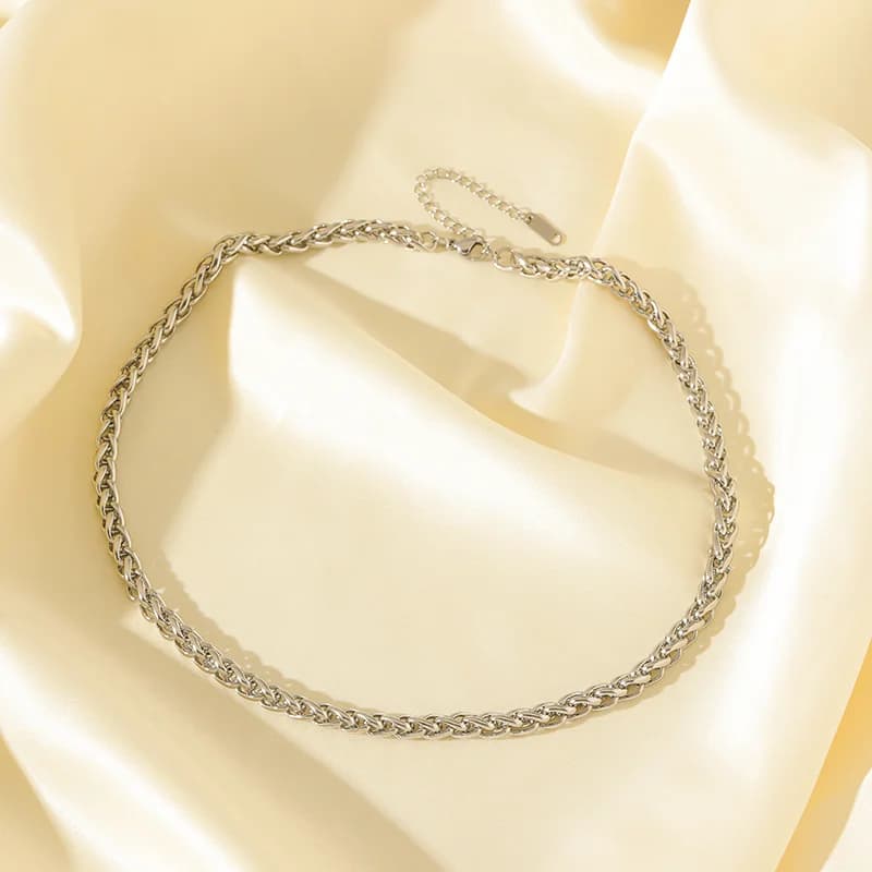 Dây chuyền chuỗi màu bạc thép không gỉ 316L