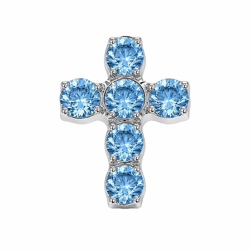 Trang Sức Xỏ Cơ Thể Titanium Hình Chữ Thập Xoắn Đính Zircon